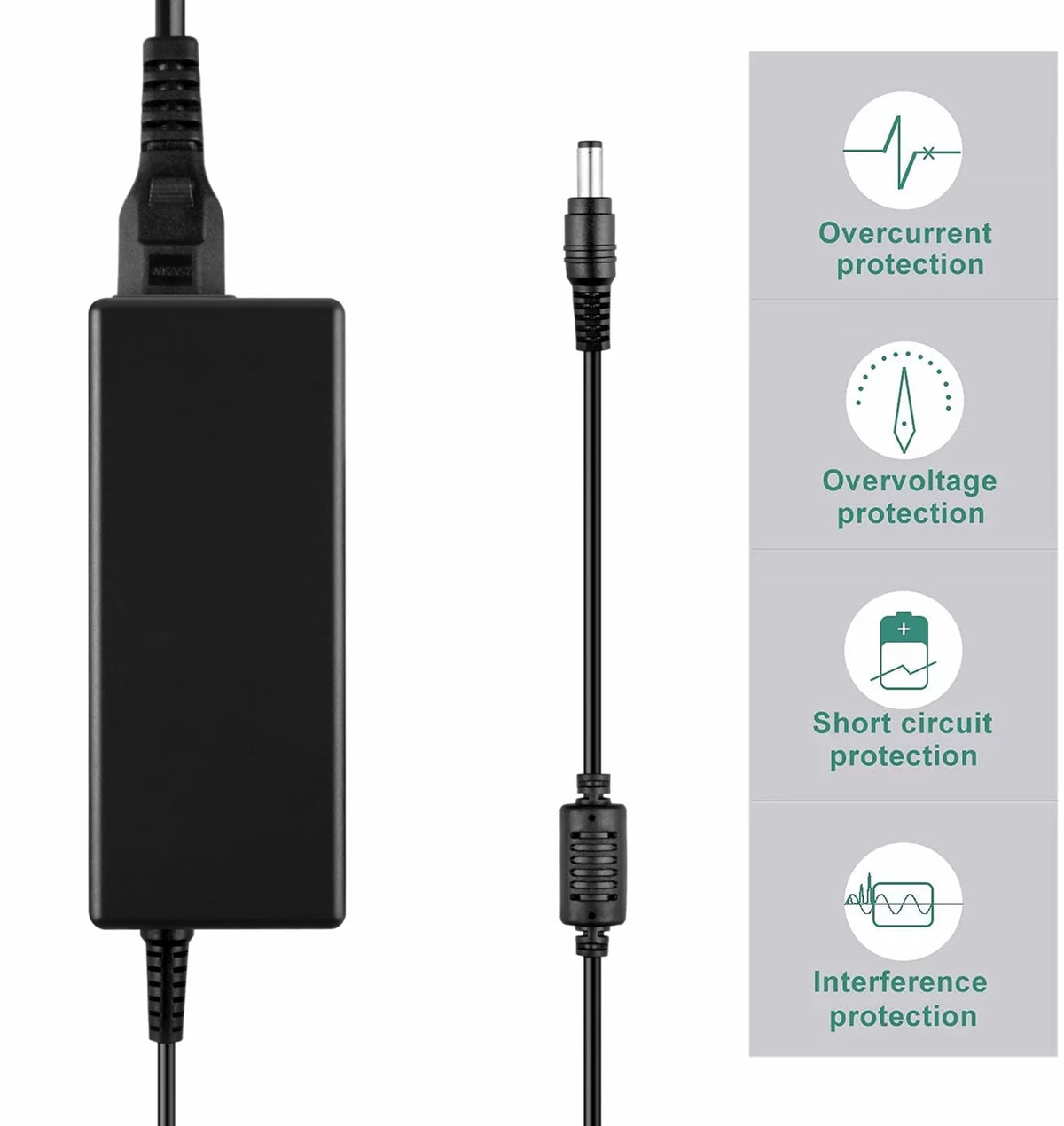 Compatible AC Adapter Replacement DC Power Supply Cord Charger PSU F77190
