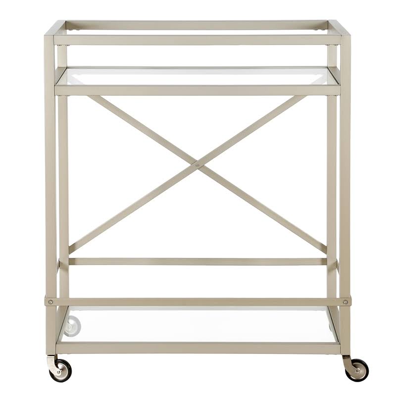Satin Nickel Bar Cart P326