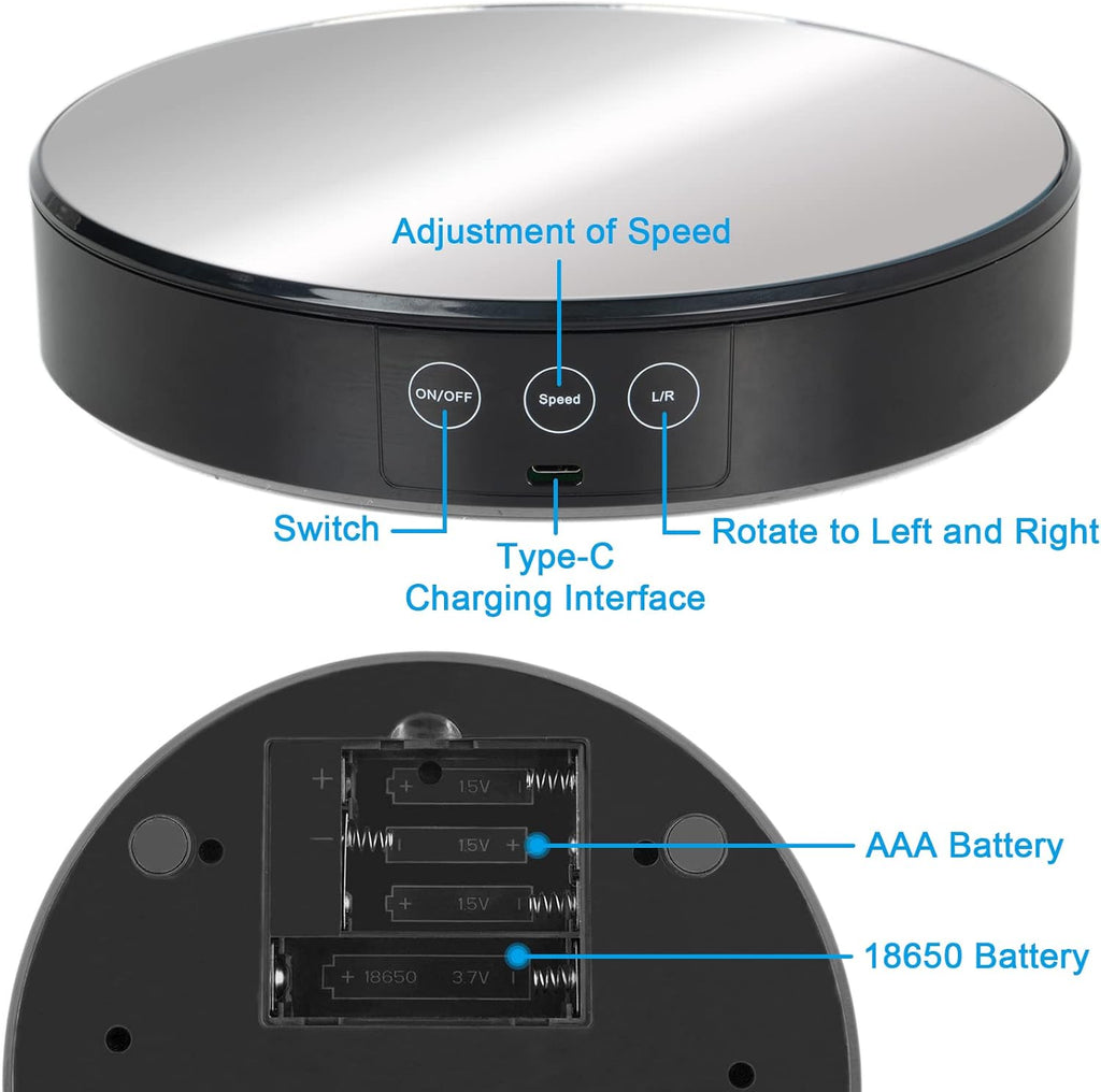 White Light Smart Rotating Turntable Display Stand V8221