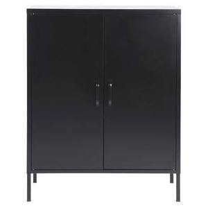 Black Metal 2-Door Storage Cabinet A744292