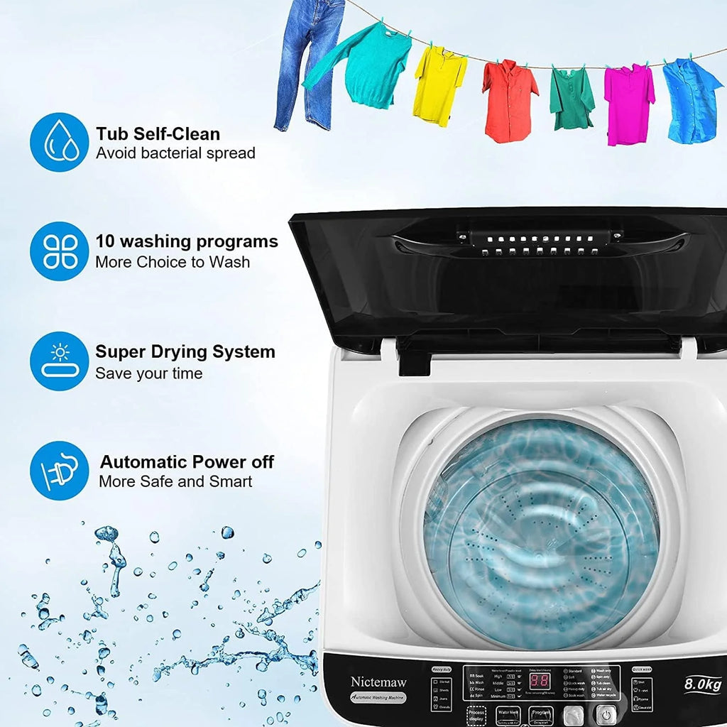 Portable 17.8lbs Fully-Automatic Washing Machine Y262