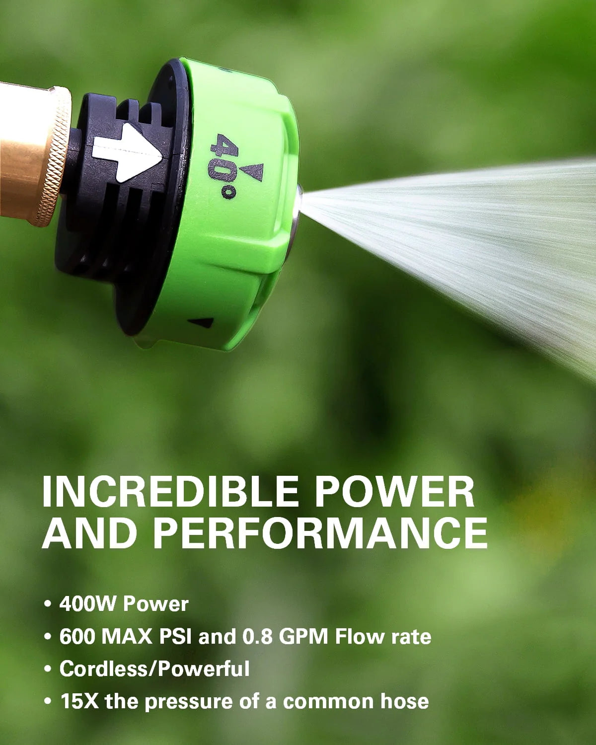 24V 600-PSI Cordless Power Cleaner with 4.0 Ah Battery and Charger O622