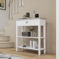 Rustic White Console Table with 2 Drawers I3229