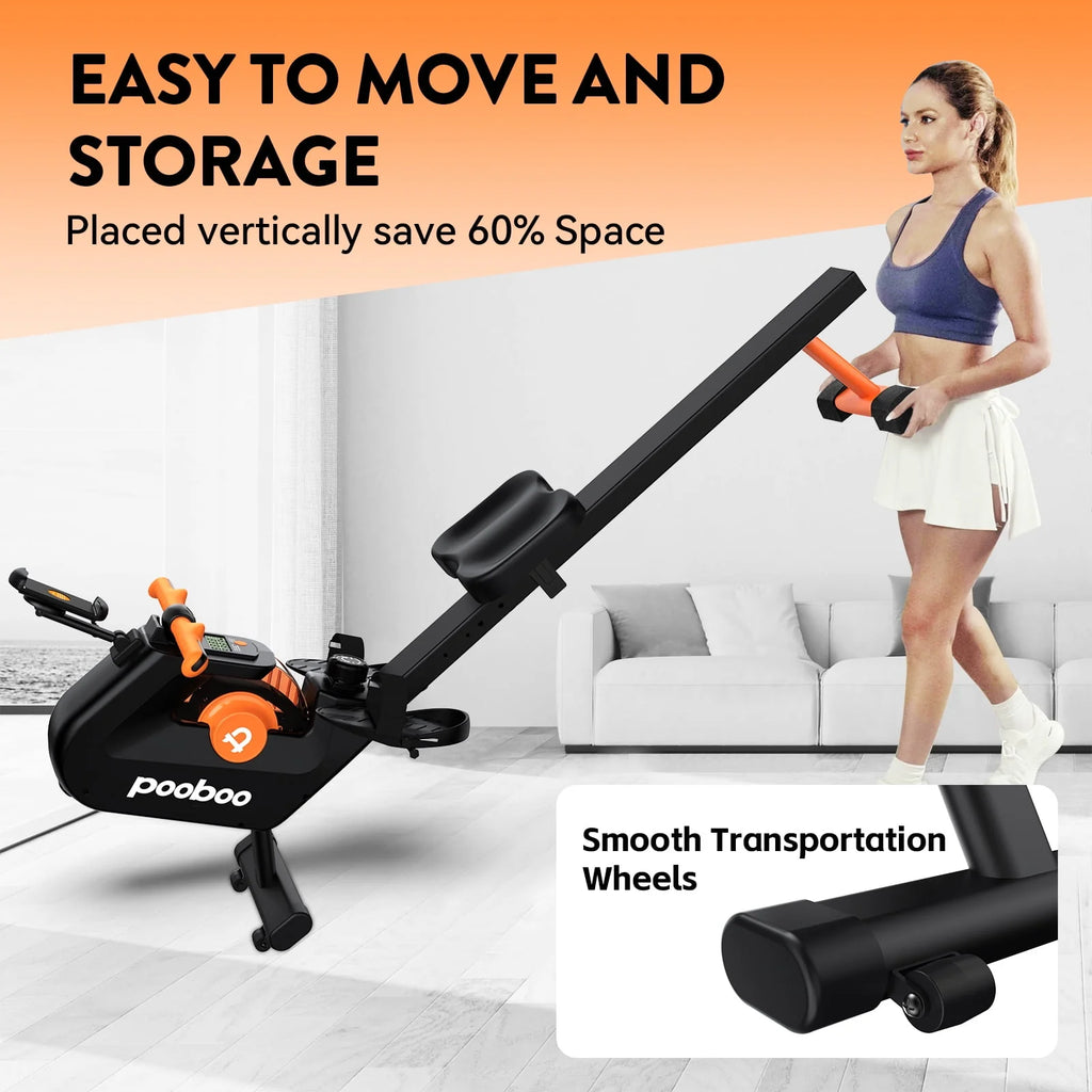 Foldable Magnetic Rowing Machine 8 Level Resistance L593