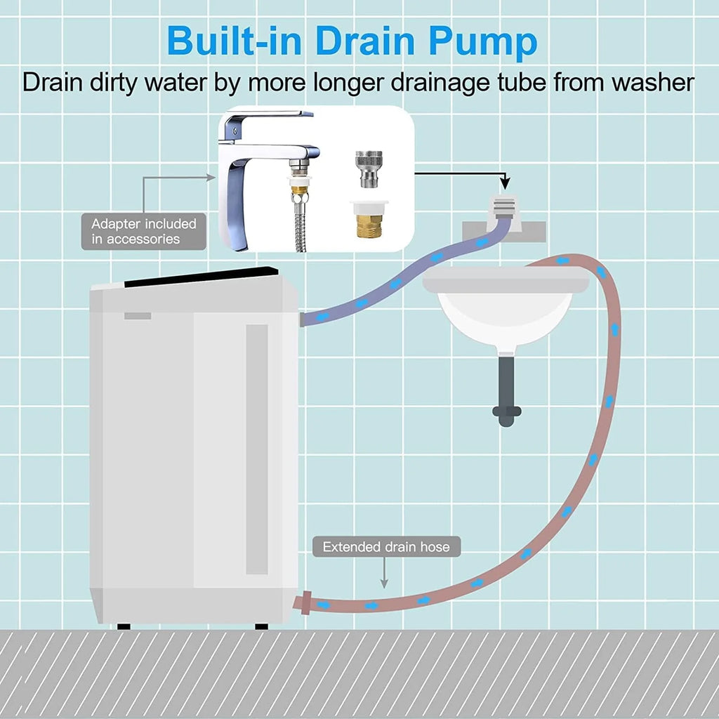 Portable 17.8lbs Fully-Automatic Washing Machine Y262