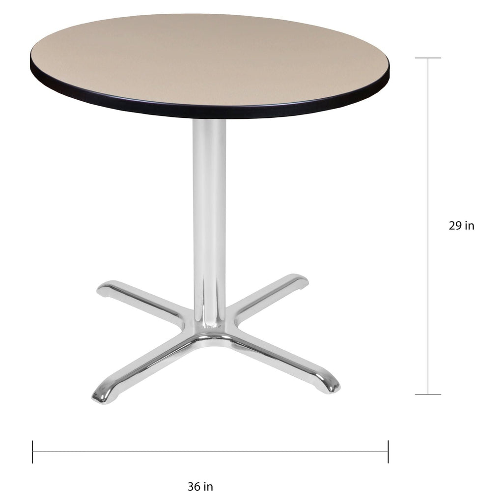 Maple/Grey Round X-Base Table Y854763