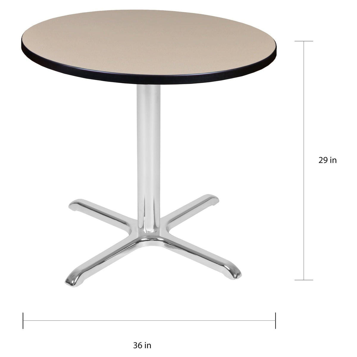 Maple/Grey Round X-Base Table Y854763