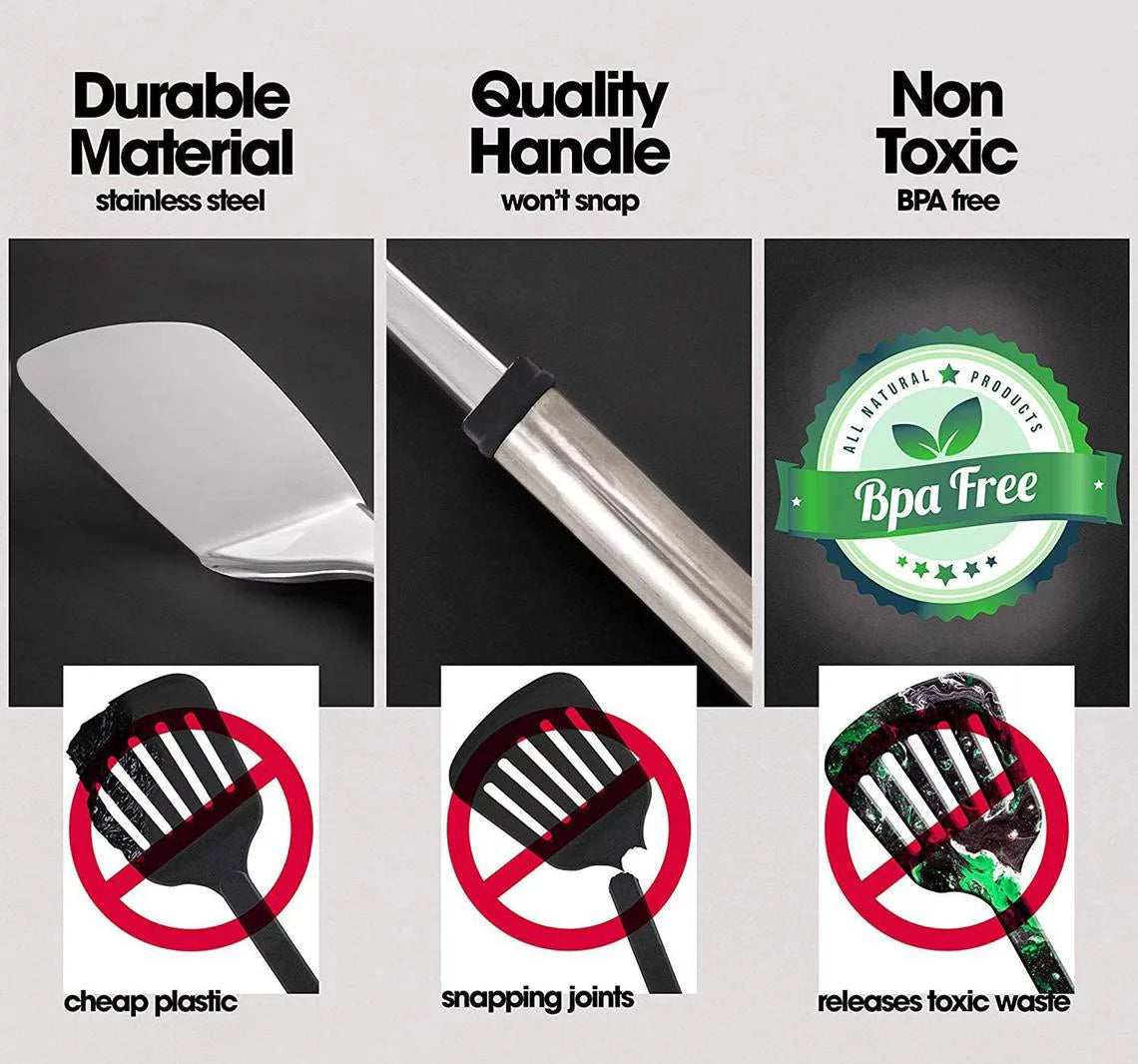 Stainless Steel Cooking Utensils Set of 8 A147