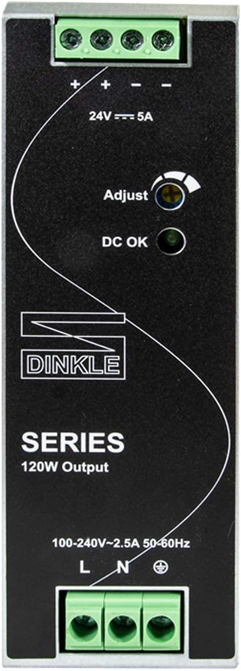 24V DC 120W 5A DIN-Rail Power Supply, Pack of 2 D1504