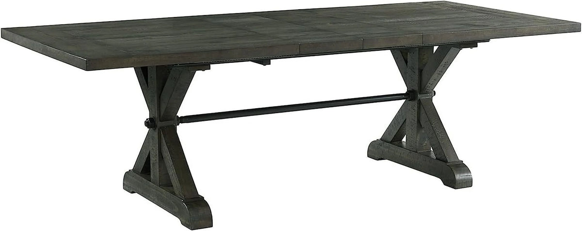 Gray 8 Piece Extendable Dining Set with 8 Upholstered Chairs O60838