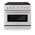 36 Gas Range with Convection Oven and 6 Brass Burners in Stainless Steel B810