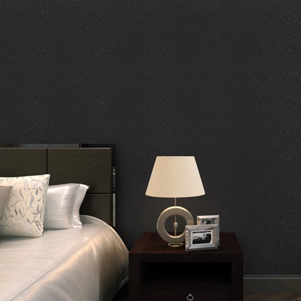 Black Peel and Stick Silk Wallpaper U406493
