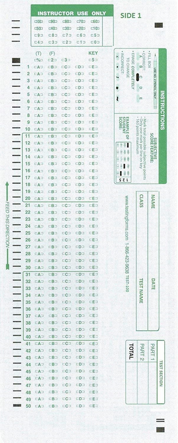 Compatible Testing Forms 50 Sheet Pack S26879