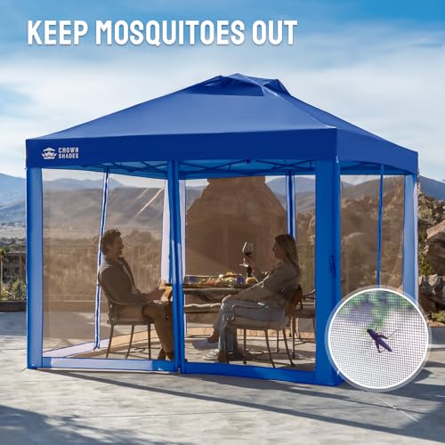 10 x 10 Pop Up Canopy Mosquito Net Sidewall with Zipper 4 Packs Blue N3945