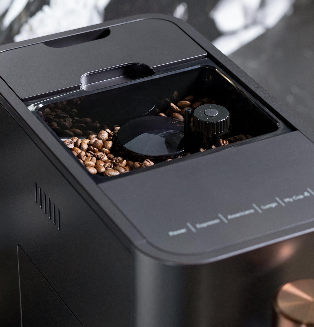 Automatic Espresso Machine with Milk Frother and Bean Grinder, Matte Black, 1.2 Liter U883144