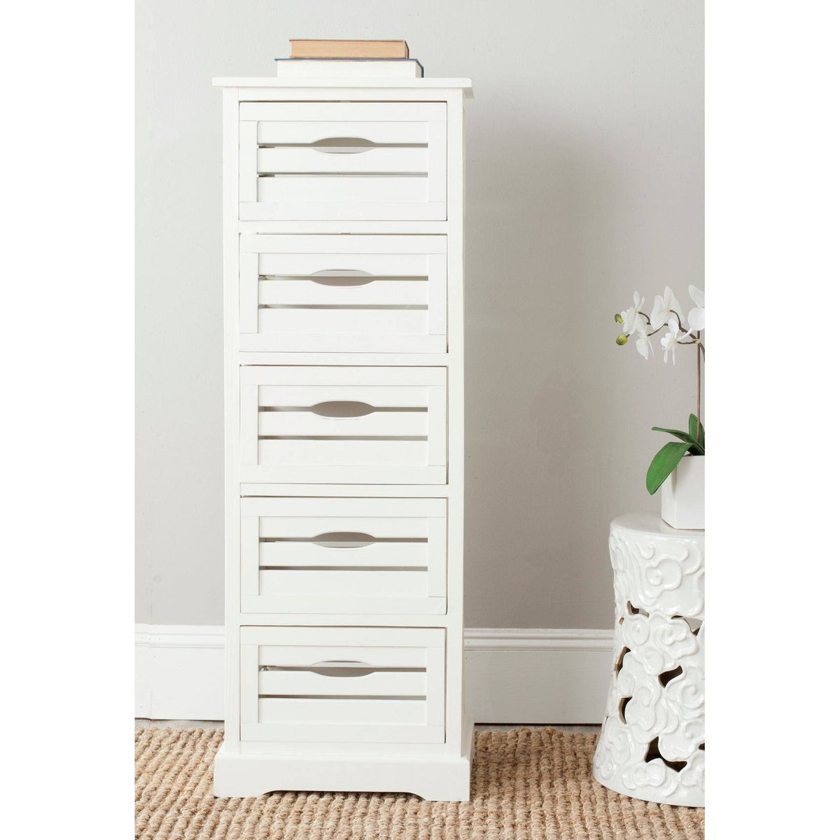 Cream 5-Drawer Cabinet D45173