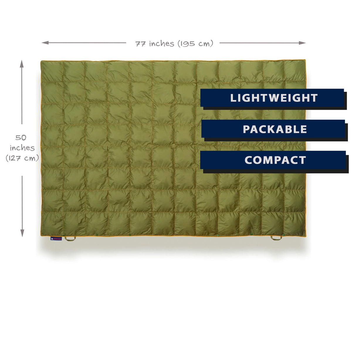 Puffy Packable Water-Resistant Camping Blanket (Olive) Q834