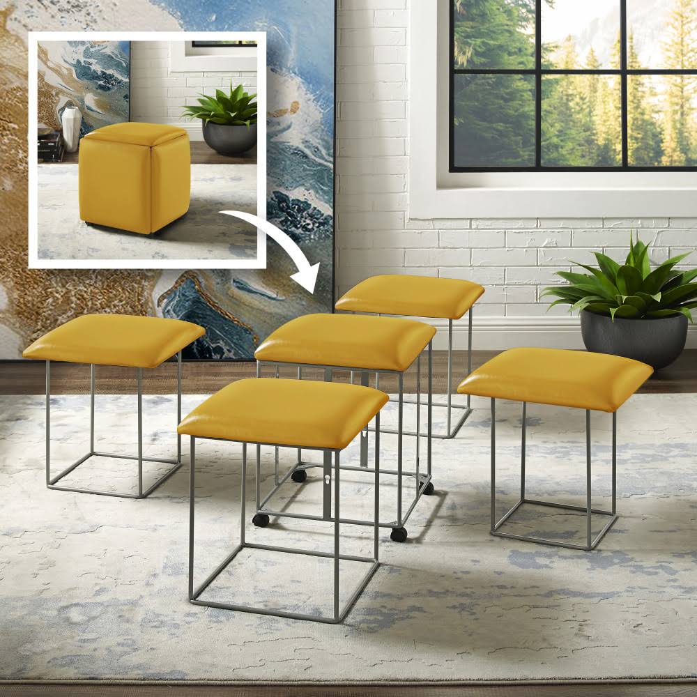 5-in-1 Ottoman with Caster Legs D29986
