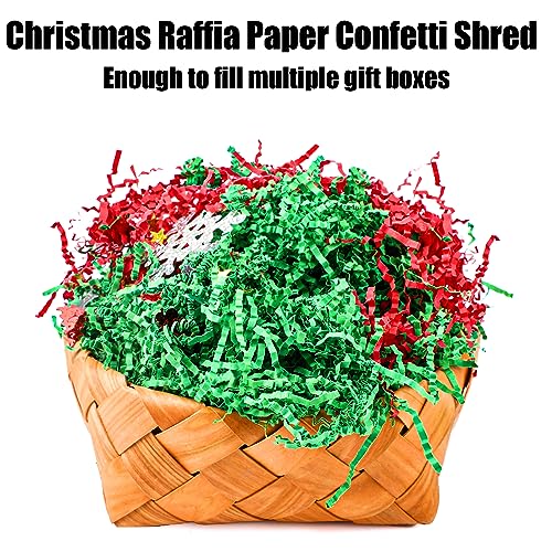 1LB Christmas Crinkle Cut Paper Shred Filler D1482