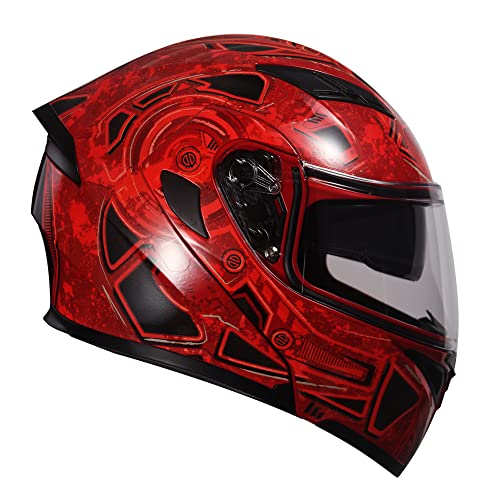 Motorcycle Dual Visor Flip up Modular Full Face Helmet W168