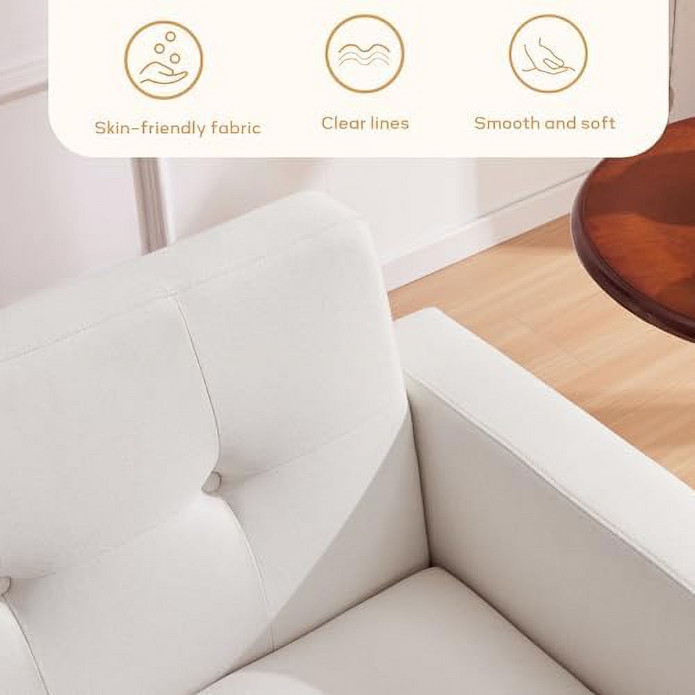 Fabric Accent Chair Button Tufted Upholstered Arm Chair F819182
