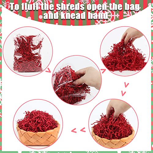 1LB Christmas Crinkle Cut Paper Shred Filler D1482