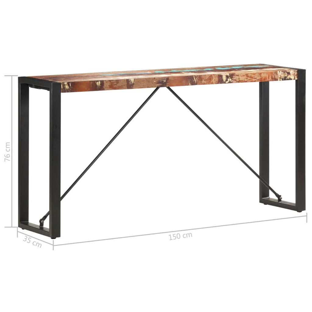 Solid Reclaimed Wood Console Table W29245