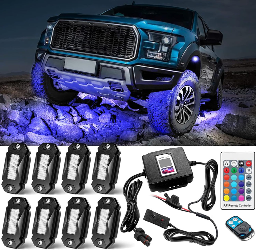 8 Pods LED Rock Light with 4 Color and IP68 Waterproof K535833