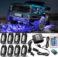 8 Pods LED Rock Light with 4 Color and IP68 Waterproof K535833