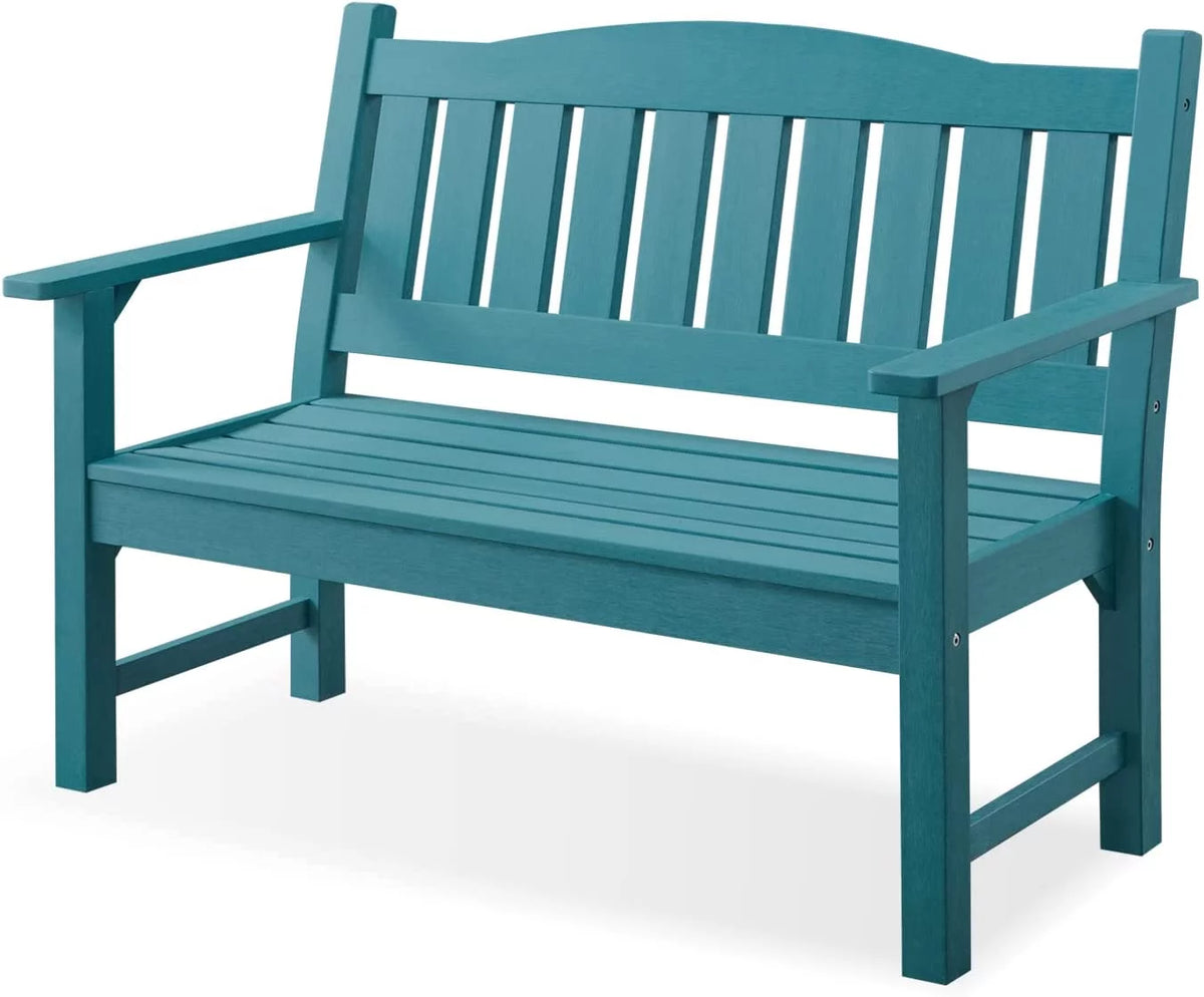 Poly Lumber Weatherproof 2-Person 50" Outdoor Bench E1608