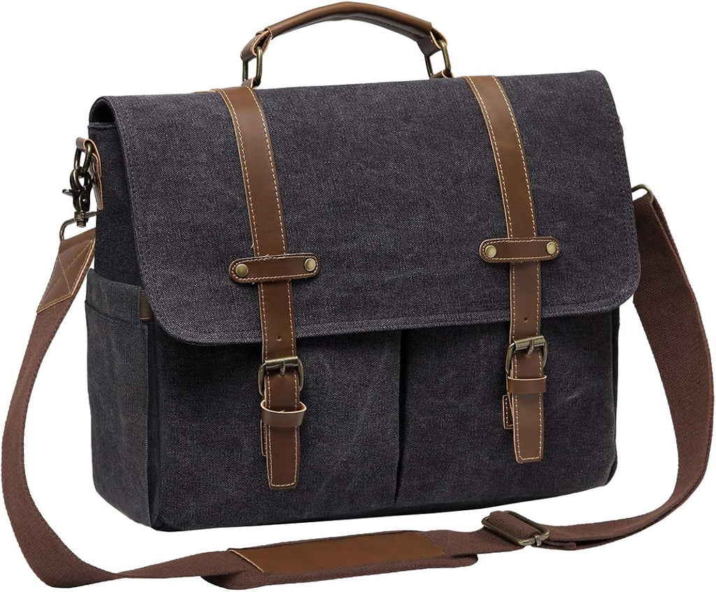 15.6 Inch Waterproof Canvas Messenger Laptop Bag J5118