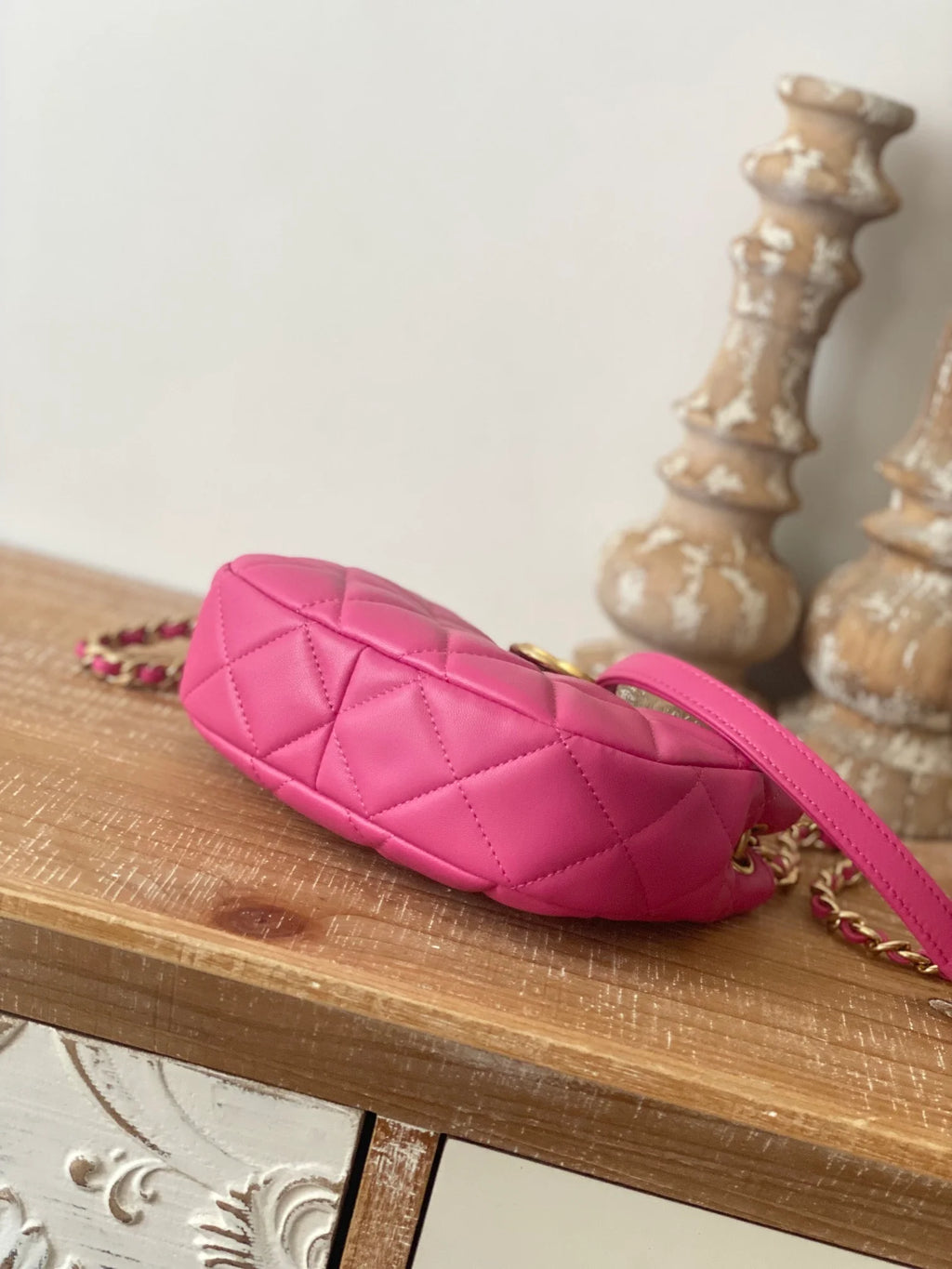 Small Hobo Bag Gold Hardware Pink F355139