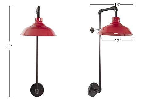 Red Metal Wall Sconce Y629417