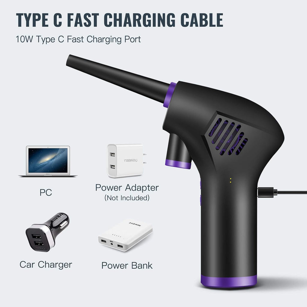 Rechargeable 45000 RPM Cordless Air Duster with LED Light K91720