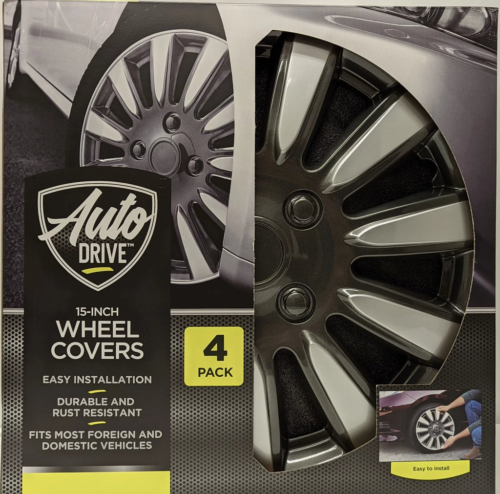 15-in Wheel Cover in Silver and Charcoal Finish C829
