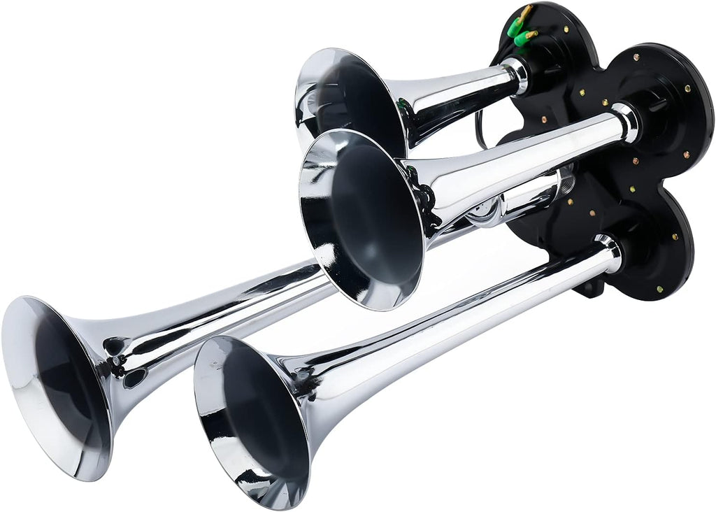 150DB Train Horns Kit with 120 PSI 12V Compressor and Gauge J763