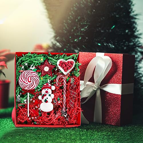 1LB Christmas Crinkle Cut Paper Shred Filler D1482