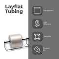 Clear Lay Flat Poly Tubing 4 Inch x 1000 Feet, 6 Mil S760