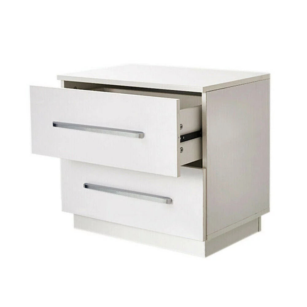High Gloss 2 Drawer Nightstand with LED Light Z641014