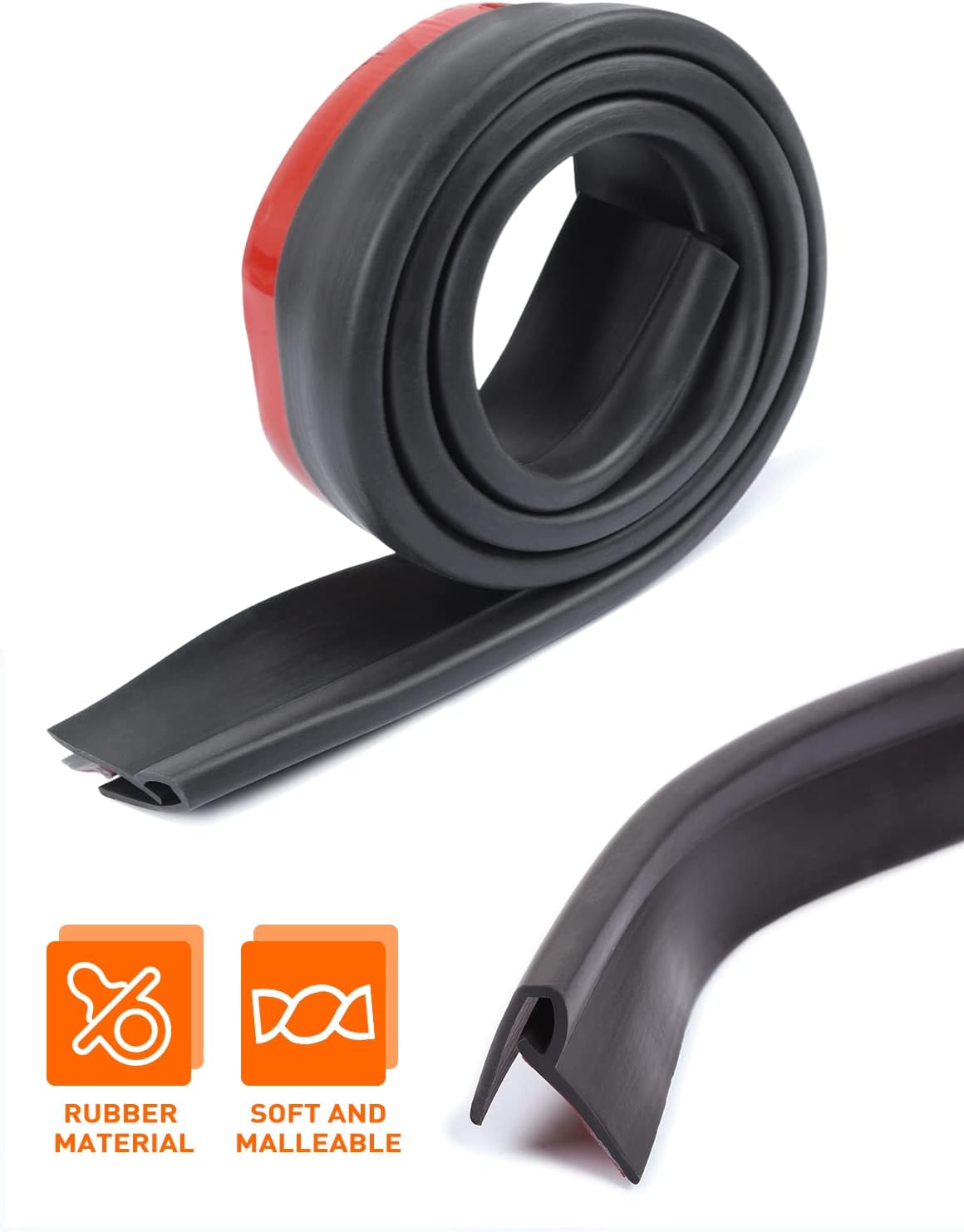 Rear Window Rain Gutter for Jeep Wrangler TJ, Black, Pack of 2 Y445