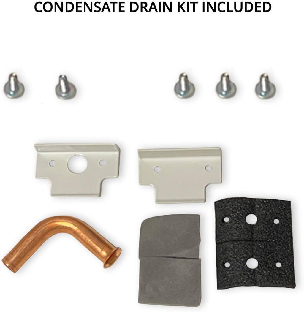 Folded Metal PTAC Wall Sleeve And Exterior Grille with Condensate Drain Kit Z37096
