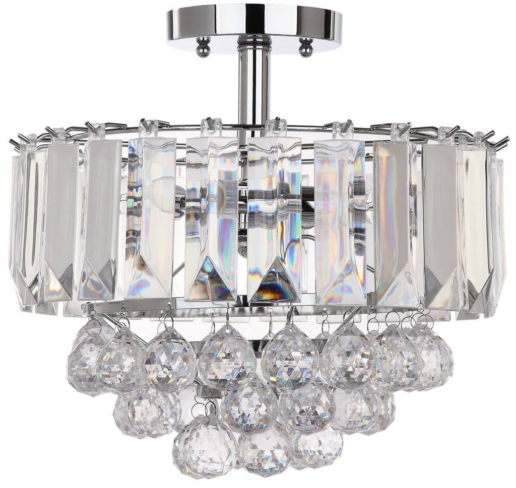 3-Light Chrome Acrylic Flush Mount G727