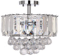 3-Light Chrome Acrylic Flush Mount G727