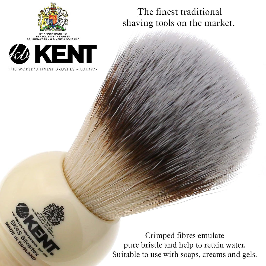 Shaving Brush with Synthetic Bristles and Resin Handle, Pack of 2 Q869