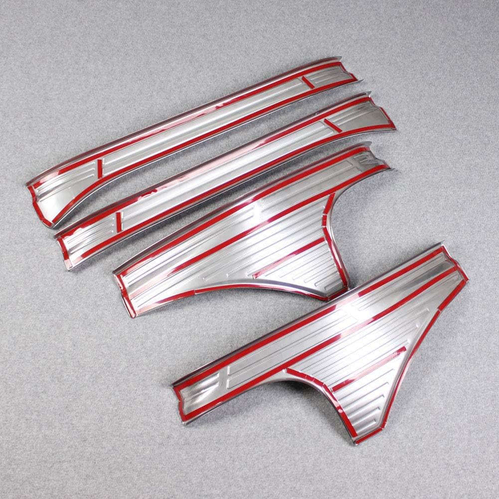 Silver Stainless Door Sill Scuff Plate Guard Cover Trims H859