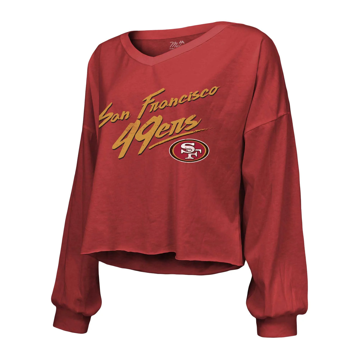 Women's Off-Shoulder Cropped Long T156