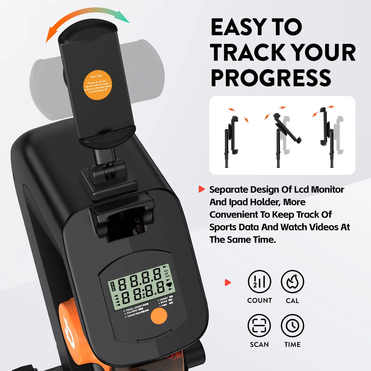 Foldable Magnetic Rowing Machine 8 Level Resistance L593