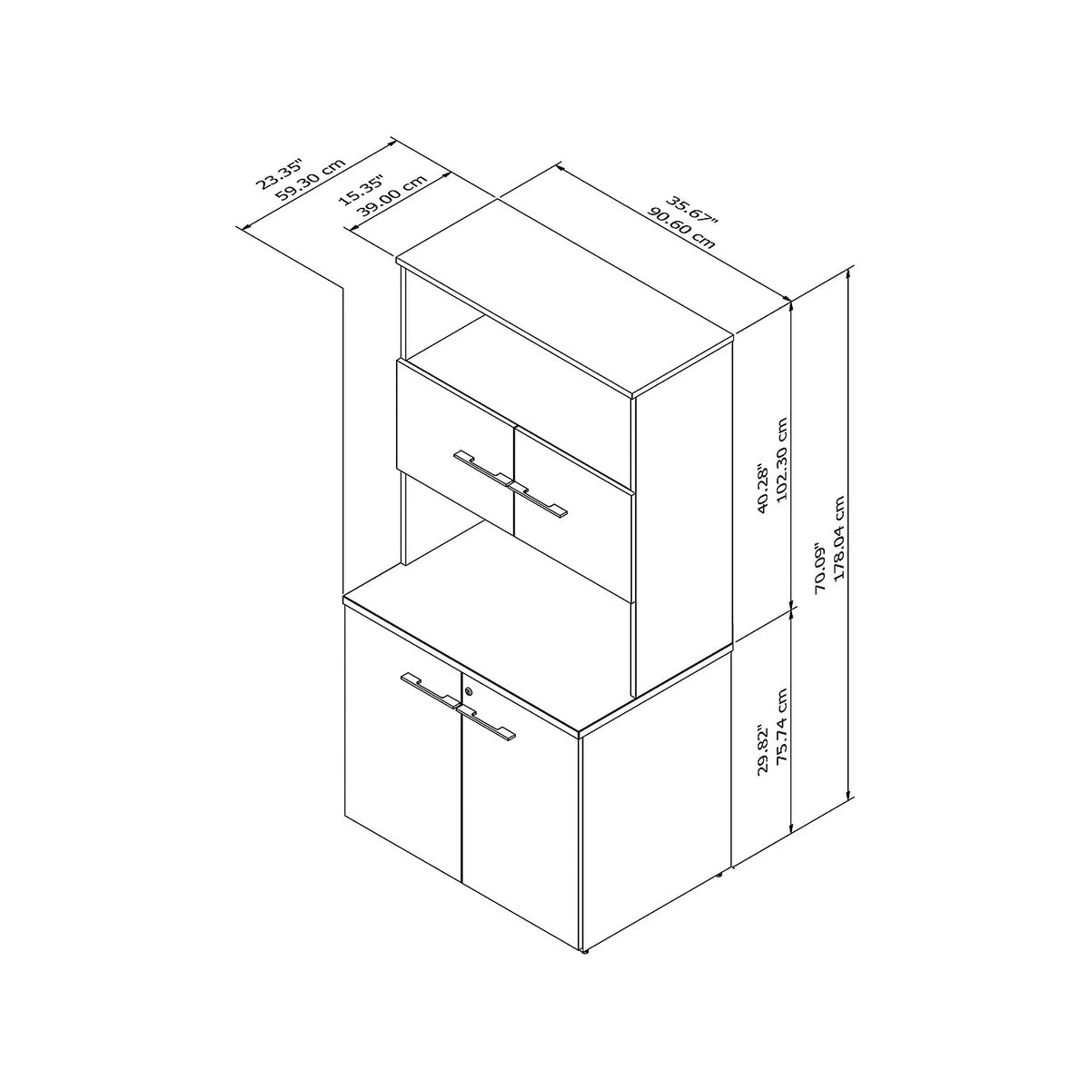 Tall Storage Cabinet with Doors P36967