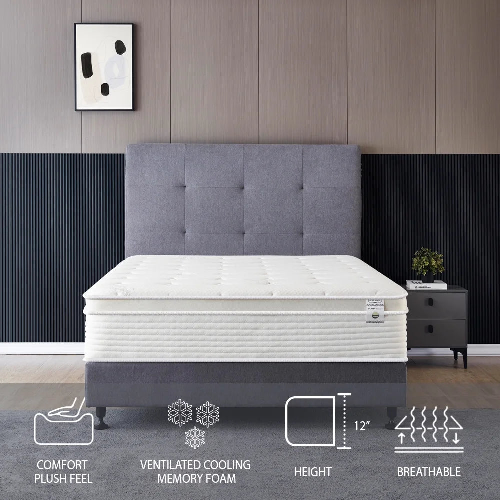 Memory Foam Spring Hybrid Full Size Mattress L2811