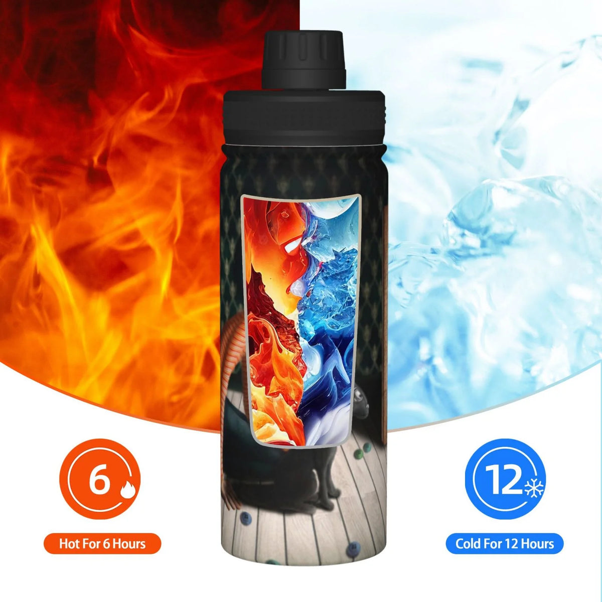 18OZ Insulated Stainless Steel Water Bottle T97565